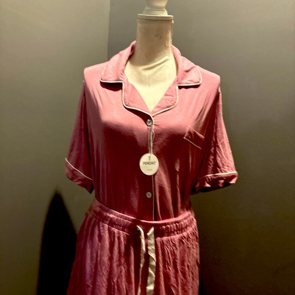 FERDAT Women’s Sleepwear Night Shirt & Shorts Pink Constellations Size XL - Picture 7 of 8